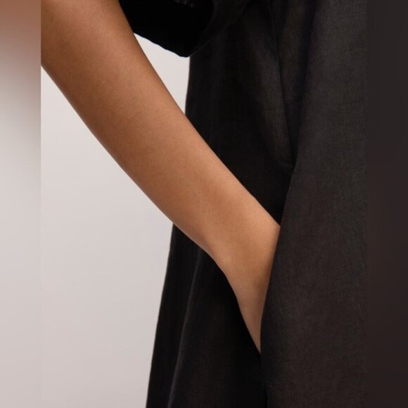 NWT EVERLANE The Daytripper Dress in Linen XS BLACK - Picture 14 of 16
